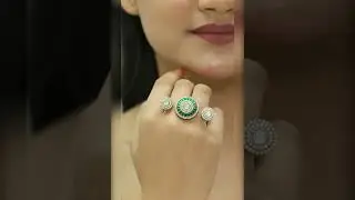 Stunning Oval Green Ring Design | Elegant Party Wear Jewelry
