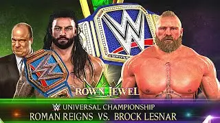 Roman Reigns Vs Brock Lesnar | Universal Championship | CROWN JEWEL 2021 | WWE 2K Mods