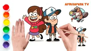 How to Draw Mabel and Dipper | Easy Gravity Falls Drawing for Kids
