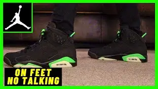 AIR JORDAN 6 RETRO 'ELECTRIC GREEN' ON FEET **NO TALKING**