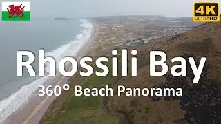 Rhossili Bay | Gower | Wales | UK - 4k 360&deg;