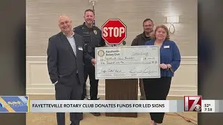 Fayetteville Rotary Club donates funds for LED signs