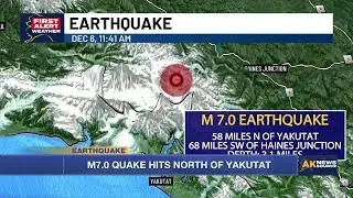 Magnitude 7.0 earthquake strikes near Yakutat, kicking off a series of aftershocks