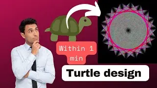 3D animation design using turtle in python programming| python turtle design|#pythonprogramming