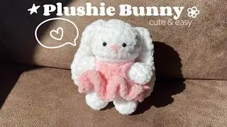 Как связать крючком милого плюшевого кролика🐰 | Супер простая игрушка крючком✨