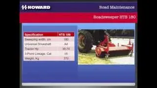 Howard Tarmac Sweeper HTS180