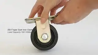 T Type Cast iron casters: Iron Rail Wheel Casters