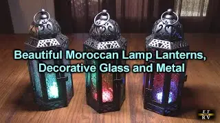 Vela Beautiful Moroccan Lanterns, Decorative Glass and Metal Candle Holders Blue/Amber/Green REVIEW