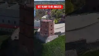 Vilnius city from a drone. Lithuania #Shorts