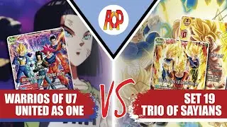 Warrors of U7 (R/U) vs Goku, Vegeta, & Trunks (R) | Gameplay | DBS TCG