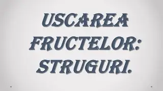 Uscarea Fructelor:  Struguri.