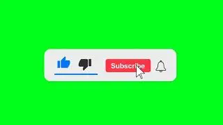 No copyright subscribe and bell icon into sound animation/green screen subscribe button animation 