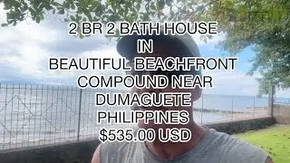 2 BR 2 BATH BEACHFRONT HOME NEAR DUMAGUETE PHILIPPINES $535 USD #retirement #travel #vacation 