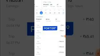 Porter Delivery Partner Salary, Daily Salary Apps, PORTER Application, PORTER income Proof #porter