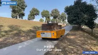 Aicrane 15 ton transfer cart running test