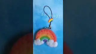 Needle Felt Rainbow Pride Charm🌈 #handmade #needlefelting #fypシ #craft #cute #diy #fyp #funny #chill