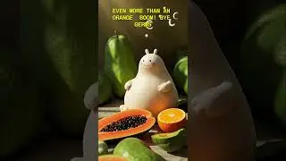 100g Papaya = Free Belly Spa?! 😂🍃 #Shorts #healthyeating #fruit #funny #animation #easynutrition