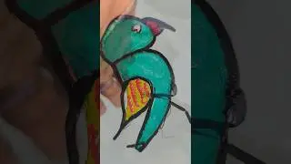 Fantastic 😍 Parrot 🦜 Drawing.| Making On Hand 👏 | Float On Water 🌊🌊 #art #shorts #ashortaday