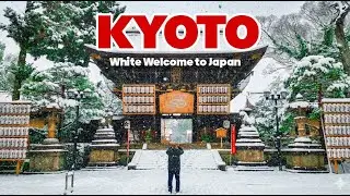 KYOTO Heavy Snow Walk ❄️ | Relaxing Arrival Vlog - Higashi Hongan-ji, Kitano Tenmangu