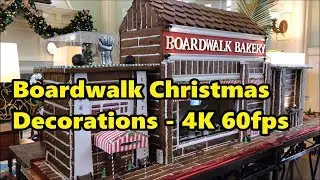 Boardwalk Resort | Christmas Decorations in 4K 60fps | Walt Disney World