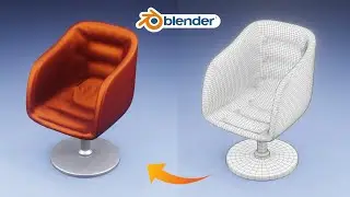 Create 3D Soft Cloth Chair Design || Hard Surface || Subdivision || Product Modelling in blender