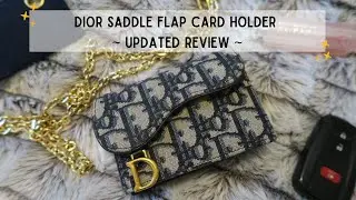 DIOR SADDLE FLAP CARD HOLDER IN BLUE OBLIQUE REVIEW  | I LOVE IT! HIGHLY RECOMMENDED!