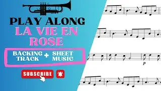 La Vie en Rose PLAY ALONG ON TRUMPET | Backing Track with Sheet Music