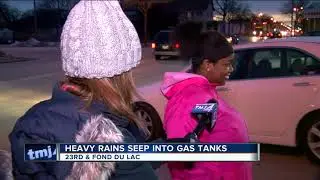 Women's car damaged after water found in Milwaukee gas pumps