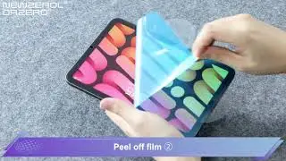 Orzero&Newzerol paper feel tempered glass screen protector installation for iPad mini 6 2021