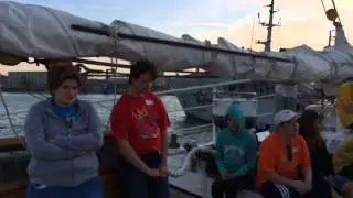 Lezione a prua con la maestra Elena