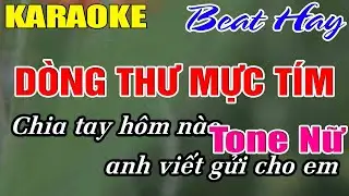Dòng Thư Mực Tím Karaoke Tone Nữ Karaoke Hải Nhạc Sống 2026 - Beat Mới