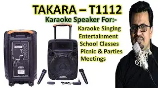 Karaoke Speaker with Mic for Singing | Takara T1112 Portable Trolley Speaker |  Best Home Theatre