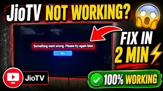 Jio tv something went wrong | Jio tv not working today |jio tv something went wrong please try again