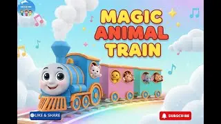Animal Train Song 🚂 | Kids Nursery Rhymes | Animated Kids Songs