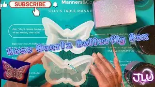Resin Project - Beautiful Butterfly Trinket Box in Rose Quartz🦋☺️