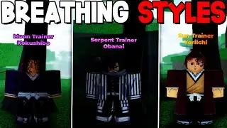 ALL BREATHING STYLES SHOWCASE in WEAK LEGACY 2! Roblox