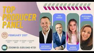 Top Producer Panel:  Anthony Mendocino, Tim Penso, Amber Pearson, and Giovanna Mitru