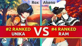 GGST ▰ Rox (#2 Ranked Unika) vs Akeno (#4 Ranked Ramlethal). High Level Gameplay