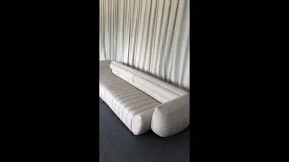 Custom Sofas | luxxihome | Leis 3-Seater Banana Sofa Fabric Special Design Beige Sofa
