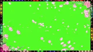 LATEST GREEN SCREEN FLOWER FRAME FOR CROMA KEY(@GREENSCREEN1 )