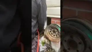 High pressure jet blasting in action 💧