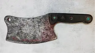 Реставрация старый тесак для рубки