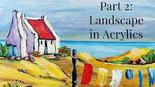 P 2:  Easy acrylic painting techniques | Instructional painting videos  | how to paint a landscape