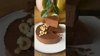 Chocolate Apple Mousse Cake #recipe #healthydesserts #chocolate #chocolatemousse #fyp #viral