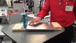 Metal Sheet Fanner demo at Southern Manufacturing
