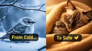 The Night Mimi the Cat Saved a Tiny 🐦#englishmoralstories #Bedtimestory 