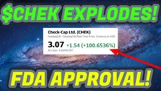 $CHEK STOCK WENT CRAZY TODAY! CHECK-CAP FDA APPROVAL!