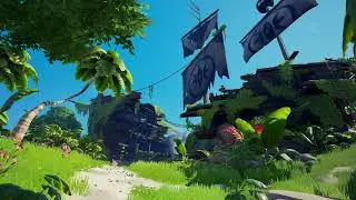 Sea of Thieves Ambience - Safe Haven - Tropical Island ambience - Relaxing wave sounds for studying