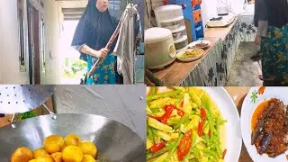Простые домашние дела... приготовление оладий из сладкого картофеля, сушка белья, готовка, уборка...
