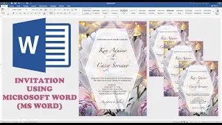 WHITE PINK PEONY | How to make WEDDING INVITATION in Microsoft Word | Cassy Soriano